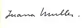 signature de Juana Muller