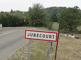 Entrée de Jubécourt.