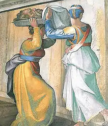 Michel-Ange, Judith avec la tête d'Holopherne, 1508-1512, Cité du Vatican, chapelle Sixtine.
