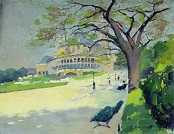 Le Palais du Trocadéro vu des jardins (vers 1910), Paris, Petit Palais.