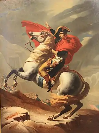 Bonaparte franchissant les Alpes (copie d'après David).