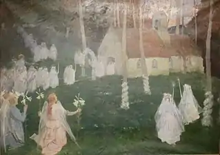 Les Anges de la première communion, vers 1892.