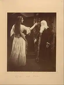 Merlin et Viviane par Julia Margaret Cameron (1874).