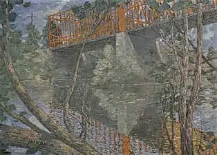 Julian Alden Weir, Le Pont rouge, v. 1895.