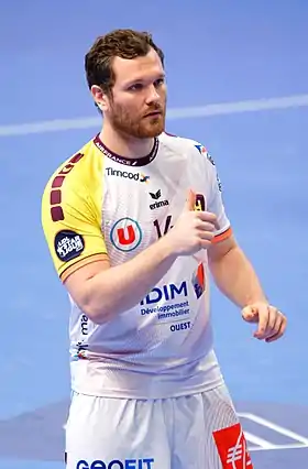 Julian Emonet en 2017 sous les couleurs du HBC Nantes.