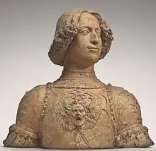 Giuliano de' Medici d'Andrea del Verrocchio (terracotta, 1475–85)