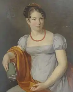 Portrait d'une dame tenant un livre, 1815