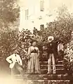 Julien-François Jeannel en 1895 avec sa femme Anne Ruelle et son petit-fils René Jeannel à la villa bleue de Villefranche-sur-Mer.