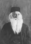 Portrait photographique de Julien Chassevant, âgé et portant une longe barbe blanche.