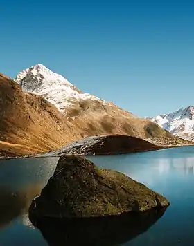 Le piz Albana depuis le col du Julier