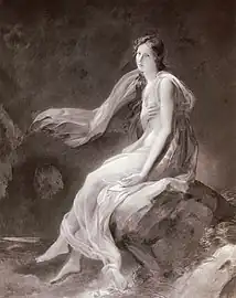 Juliette Récamier en 1800 par Jean-Honoré Fragonard, peinture.