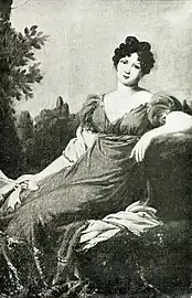 Juliette Récamier par Robert Lefèvre, début XIXe siècle, musée des beaux-arts de Caen.