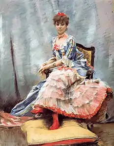 Portrait de Laure Hayman (1882), attribué à Julius Leblanc Stewart, localisation inconnue.