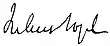 Signature de Julius Vogel