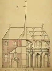 plan en coupe d'une église