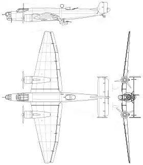 vue en plan de l’avion