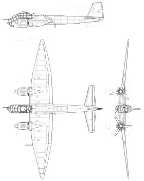 vue en plan de l’avion