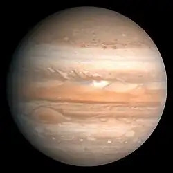 Jupiter en vraies couleurs.
