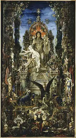 Jupiter et Sémélé, tableau de Gustave Moreau, 1895.