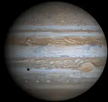 Jupiter photographiée par la sonde Cassini.
