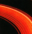 Les anneaux de Jupiter en fausses couleurs.
