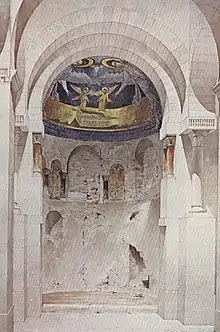 Cul-de-four de l'abside de Germiny-les-Prés IXe siècle.