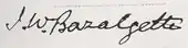 Signature de Joseph Bazalgette