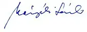 signature de Sándor Kányádi