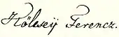 signature de Ferenc Kölcsey