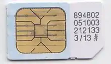 Une carte SIM