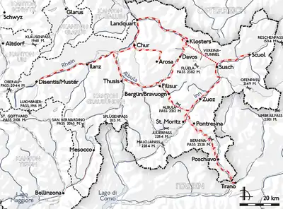 Image illustrative de l’article Chemin de fer rhétique dans les paysages de l’Albula et de la Bernina