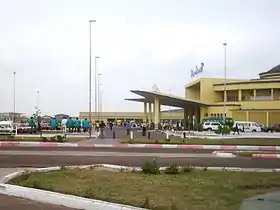 Vue aérienne de l'aéroport.