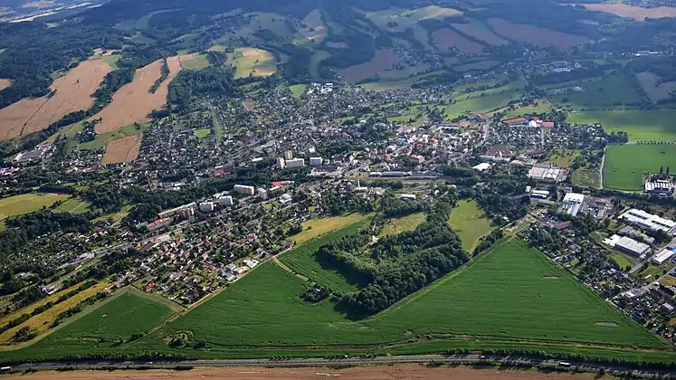Hrádek nad Nisou : vue aérienne.