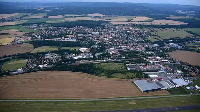 Vue aérienne de Hořovice.