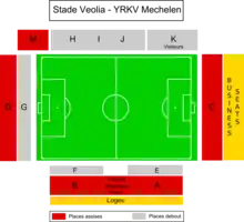 Plan du Stade Veolia Achter de Kazerne