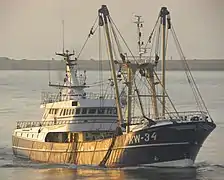 Navire de pêche de Katwijk aan Zee.