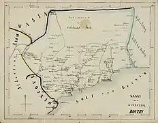 Plan du territoire ahanta en 1859