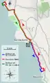 Carte du parcours de course à pied de l'Ironman de Kona