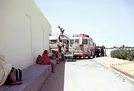 Gare routière en 1967.