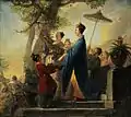 L'impératrice de la Chine cueillant la première feuille de mûrier : célébration de la culture de la soie, vers 1770, Berlin, Schloss Britz