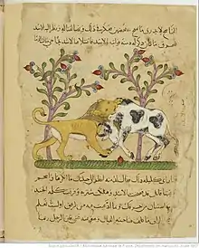 Le lion et le bœuf (BNF / Gallica)