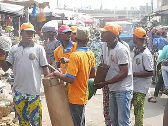 Musiciens accompagnant le Kaléta au Bénin.