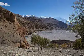 Gorges de la Kali Gandaki vues de Chaile.