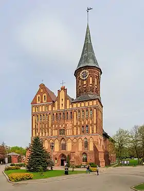 La façade occidentale de la cathédrale de Königsberg.