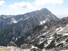 Vue du versant nord-ouest du Kalški greben depuis Kogel.