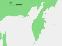Situation de baie Anapka, au nord du golfe Karaguinski.