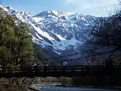 Le mont Hotaka et le Kappa-bashi.