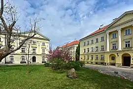 Campus principal, vue sur la Palais Kazimierz