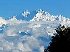 Le Kanchenjunga est le point culminant de l'Inde. Vu depuis Darjeeling.