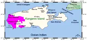 Carte de l'île Kangourou.